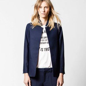 Zadig & Voltaire Volly Blazer Dark Blue Size 38